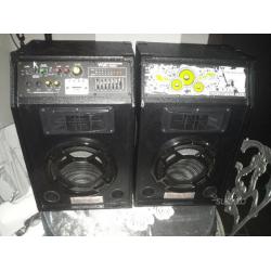 Casse amplificate impianto karaoke